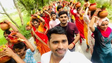 बेतिया : कृष्ण जन्माष्टमी पर निकली भव्य कलश यात्रा, बड़ी संख्या में श्रद्धालु हुए शामिल