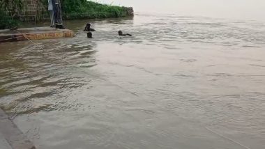 कैमूर : 40 घंटे बाद भी गंगा में लापता रामगढ़ का गणेश, यूपी पुलिस और परिजनों की तलाश जारी